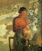 Anna Ancher, to smapiger far undervisning i syning